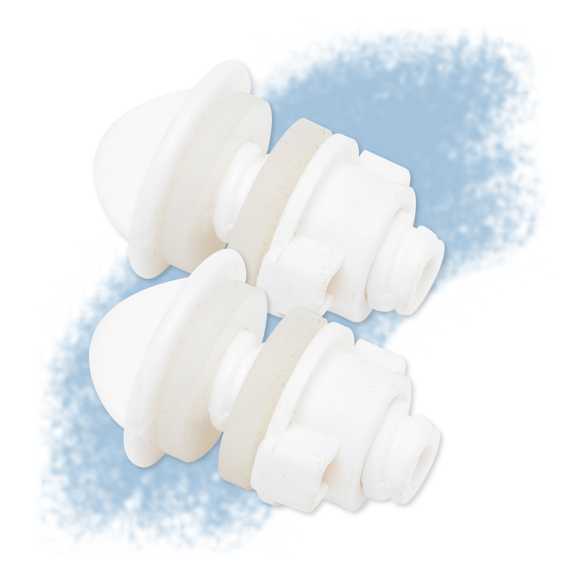 2 Blocking Plugs for Stainless Steel Systems