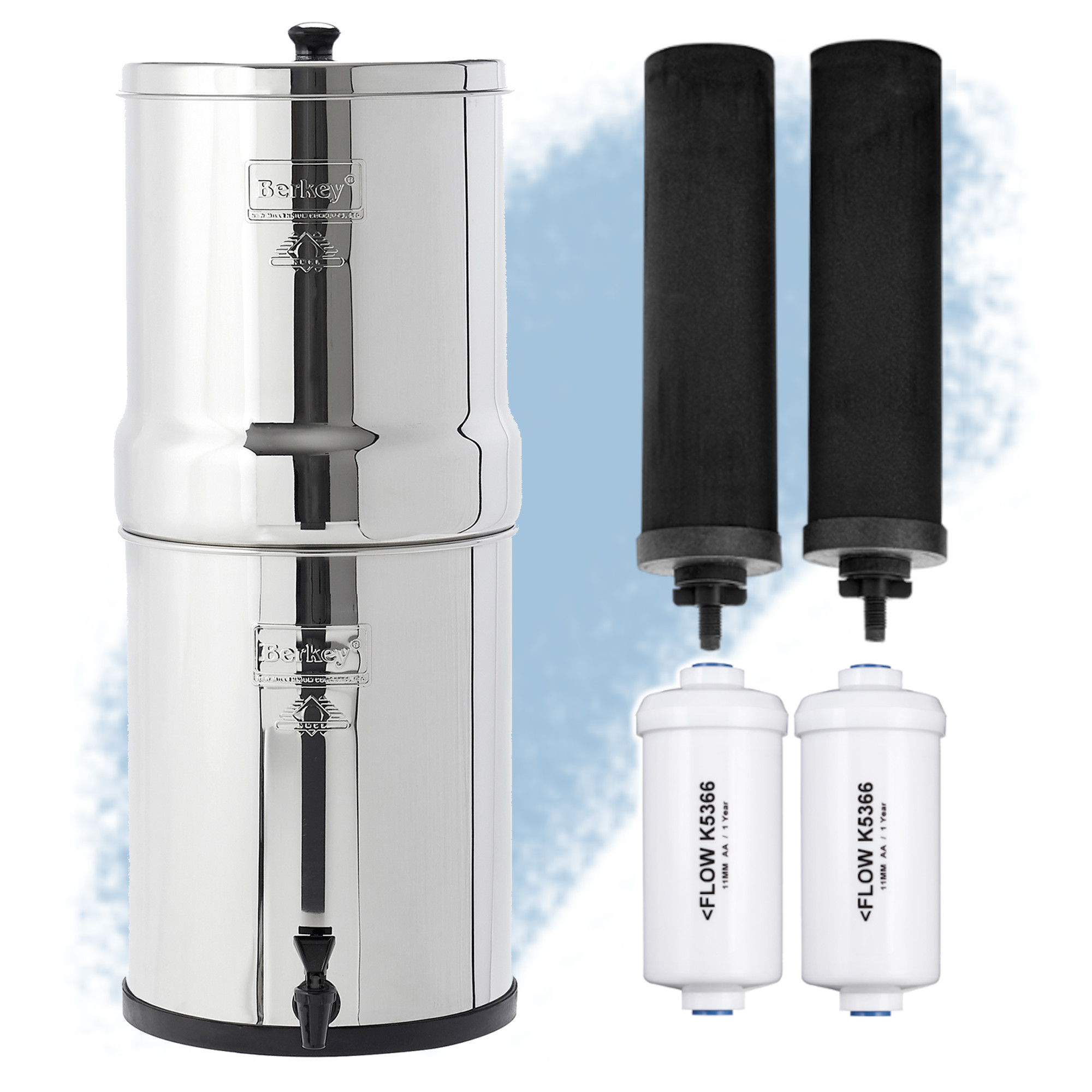 USABerkeyFilters Royal Berkey Light PF 2 next day delivery blue stripe