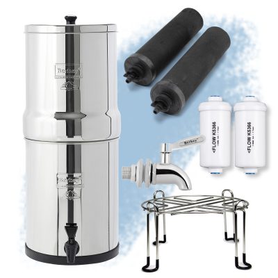 USABerkeyFilters, Travel Berkey, Berkey Stainless Steel Spigot, Berkey Stainless Steel Stand, Black Berkey Elements, PF2 Fluoride & Arsenic Reduction Elements