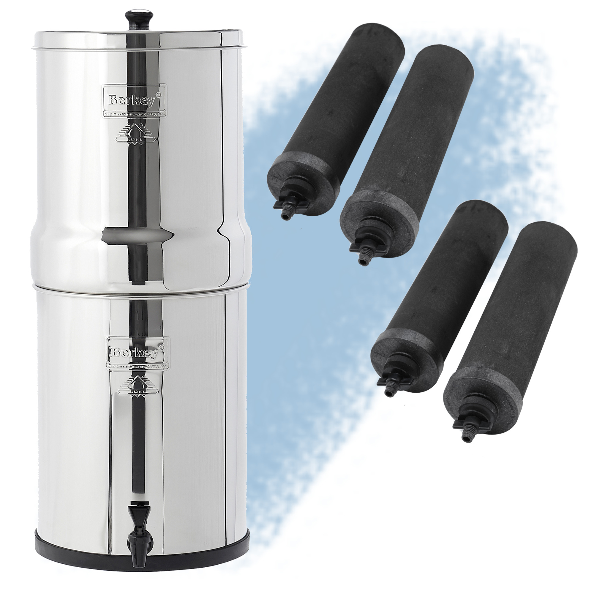 Royal Berkey Water Filter with (4) Black Berkey Elements Royal Berkey Water Filter with (4) Black Berkey Elements