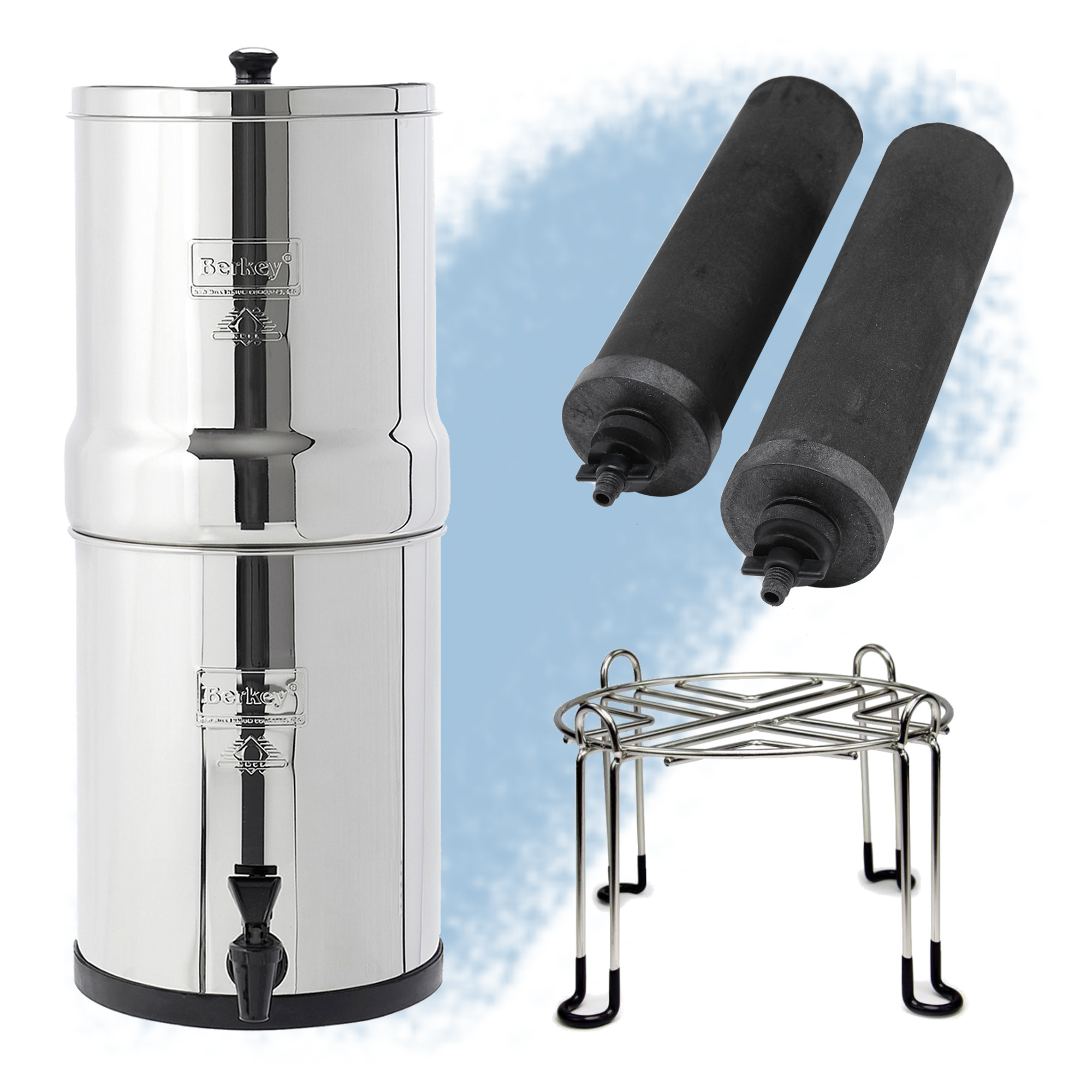Travel Berkey System Stainless Stand Bundle